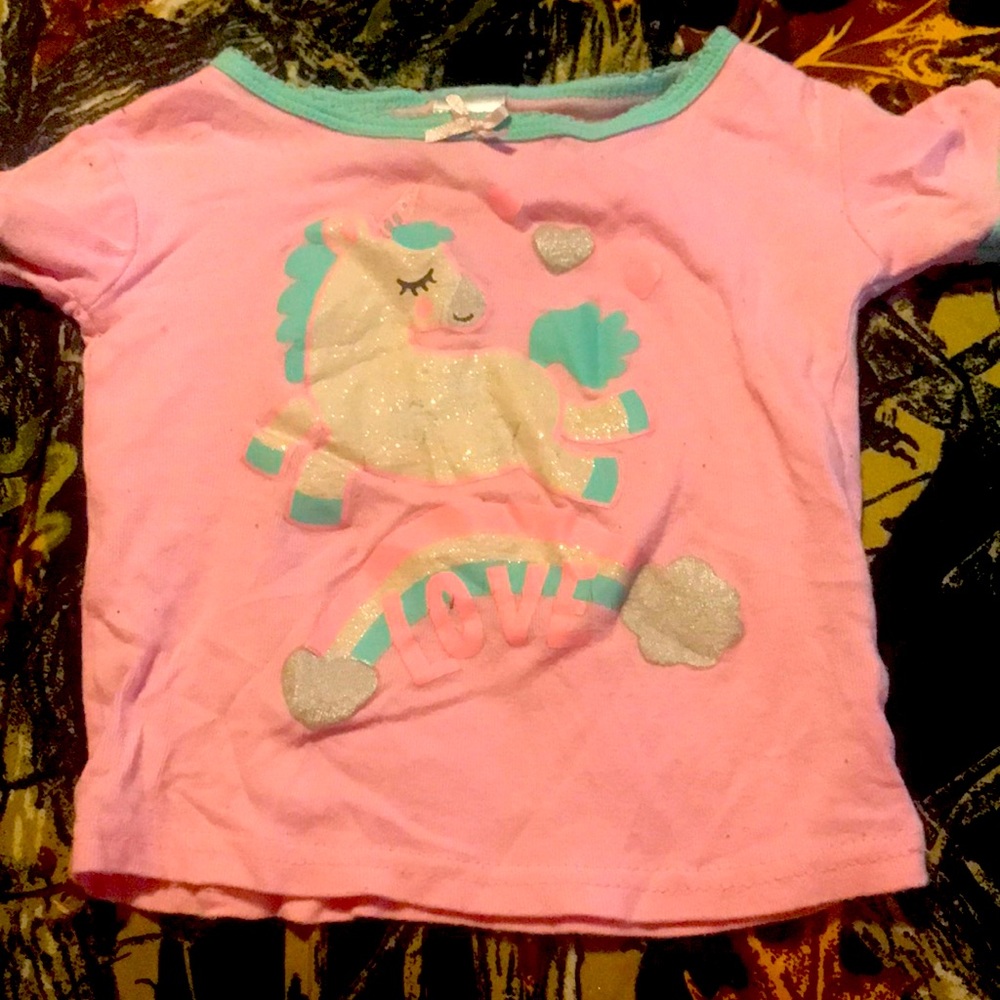 Size 2t swiggles unicorn pajama shirt